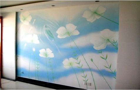 远安画墙绘怎么画好白云的蓬松感？