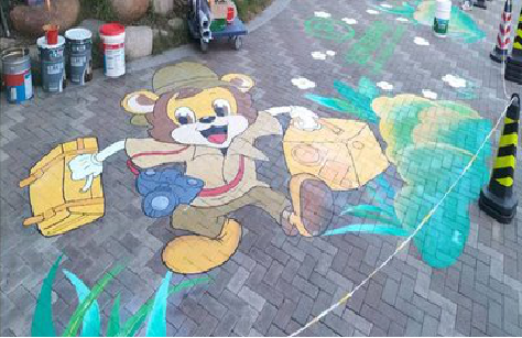 远安夏季画地面彩绘会遇到的问题