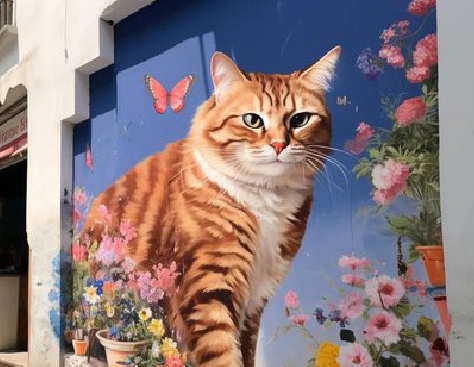 远安自己绘制有个性的手绘墙