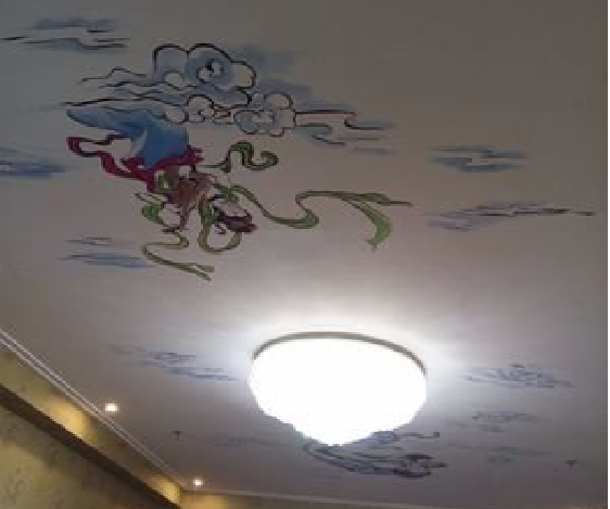 远安如何快速绘制天花板上的手绘墙？