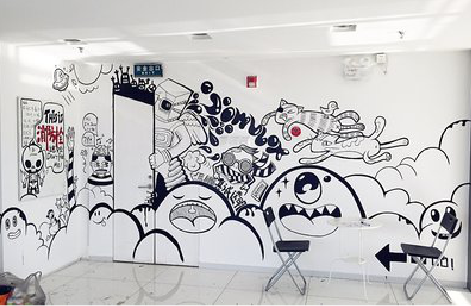 远安手绘墙并非传统涂鸦。